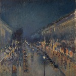 Pissarro: The Boulevard Montmartre at Night